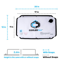 CoolerPak 15lb snaps connected for larger coolers