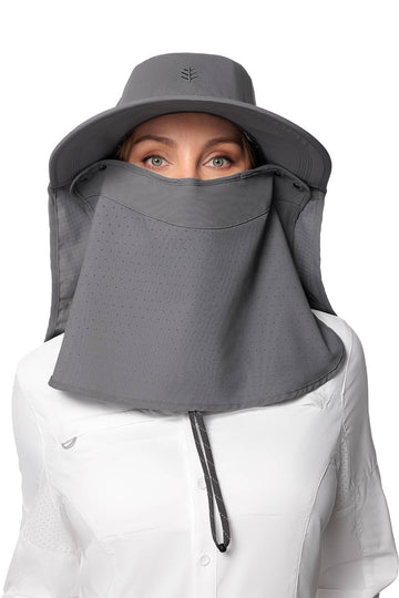 Coolibar Mesh back panel boosts airflow on warm days.