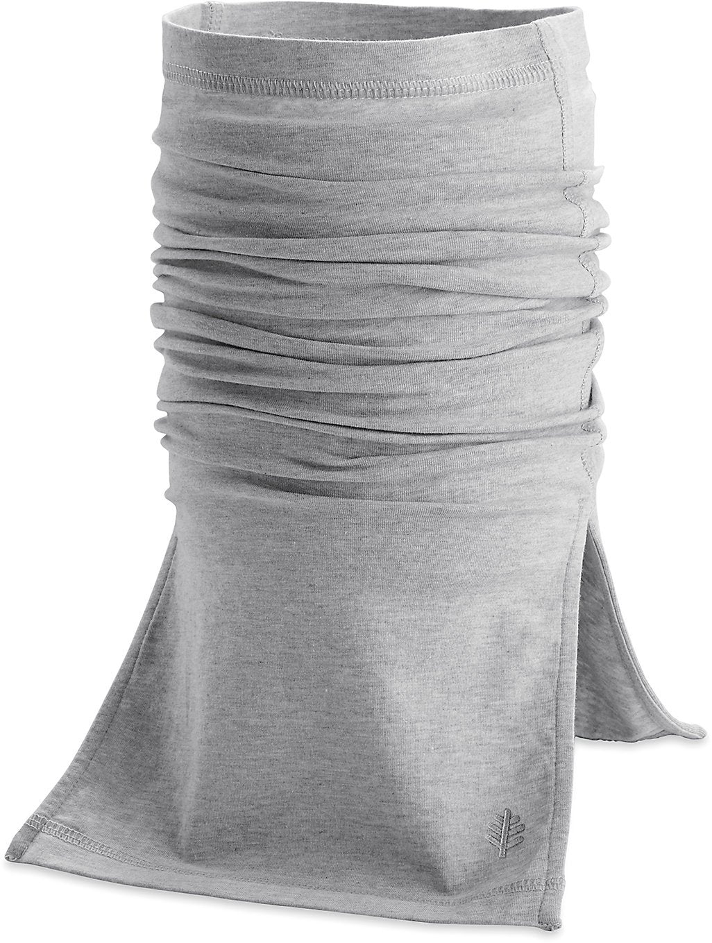 Coolibar Sun Neck Gaiter Key West Grey Heather wash-and-dry fabric stands up to outdoor use.