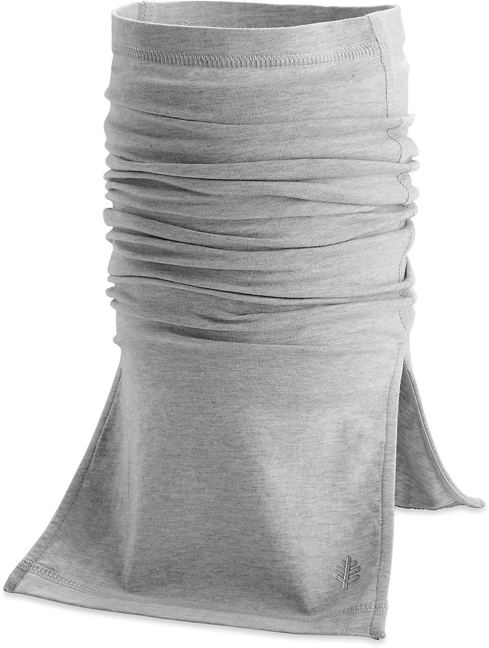 Coolibar Sun Neck Gaiter Key West Grey Heather wash-and-dry fabric stands up to outdoor use.