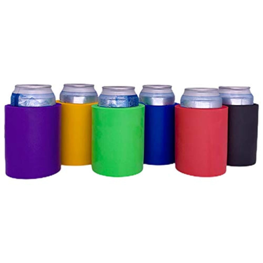 Coolie Junction blank thick foam can cooler keeps cans cold and hands dry.