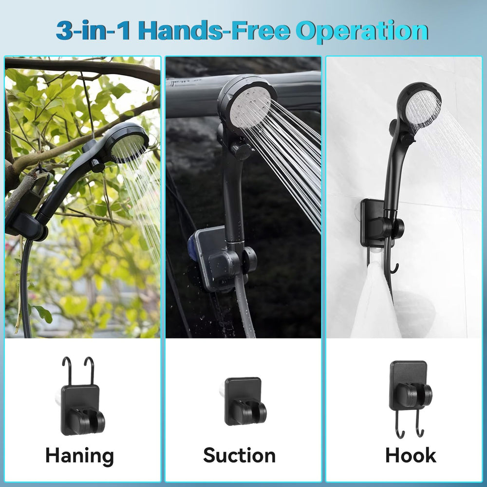 COOLIGO 3-in-1 mounting demonstrates versatile setup for car, tree, or tent