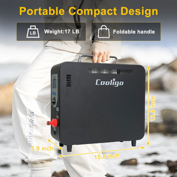 COOLIGO one step quick-connect setup at campsite