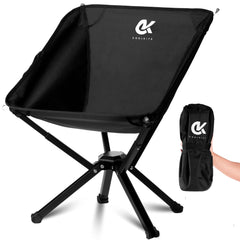 Coolkits Coolklick camping chair folded for compact transport.