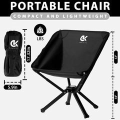 Coolkits Coolklick camping chair in use at a sunny campsite for relaxed seating.