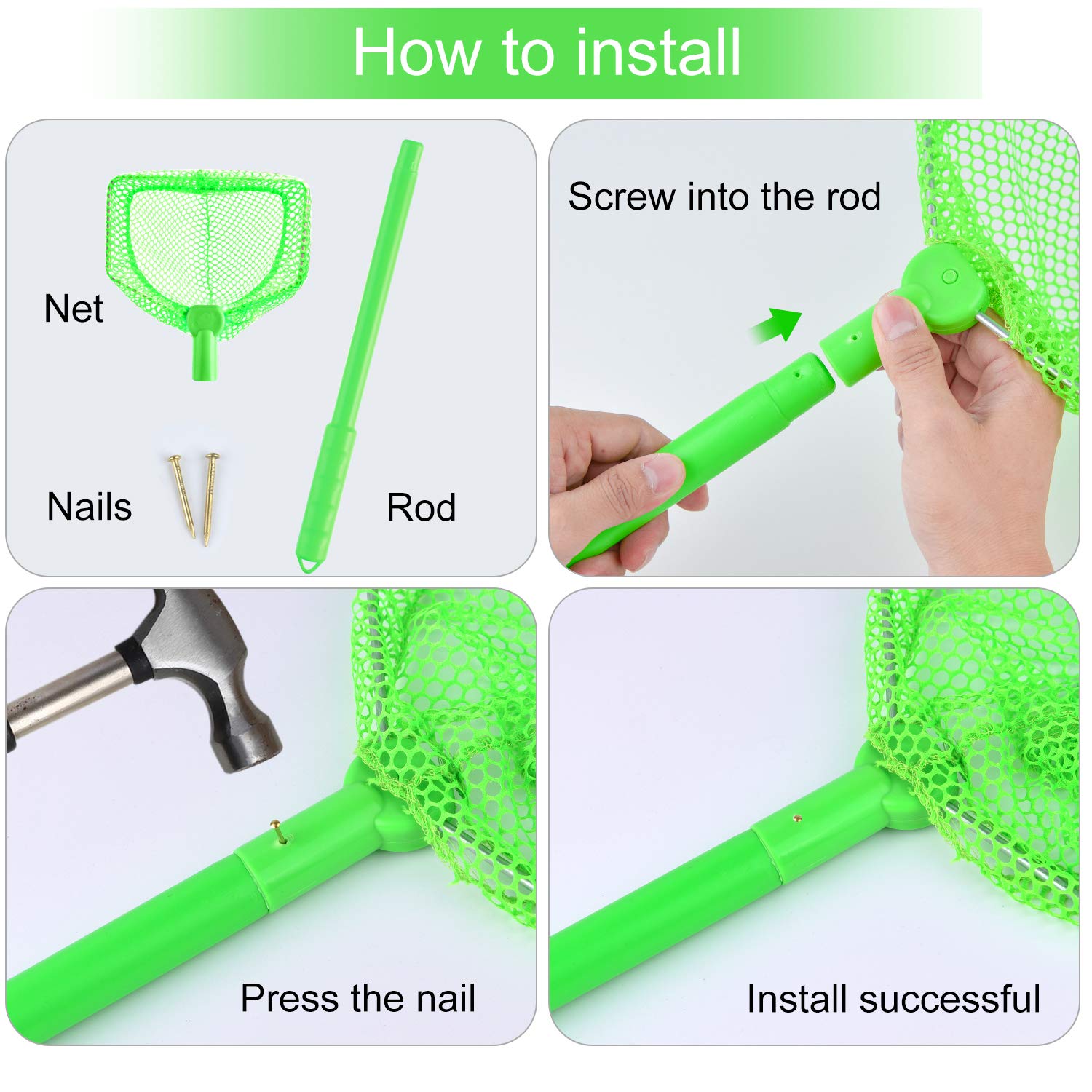 Coopay 4-piece butterfly nets in blue color