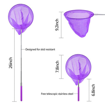 Close-up of anti-slip rubber grip on butterfly net handle