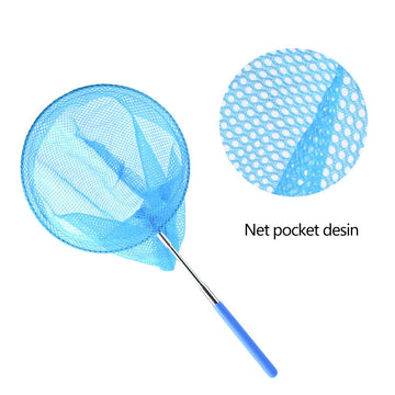 Yellow Coopay telescopic butterfly net extended to 33.4 inches