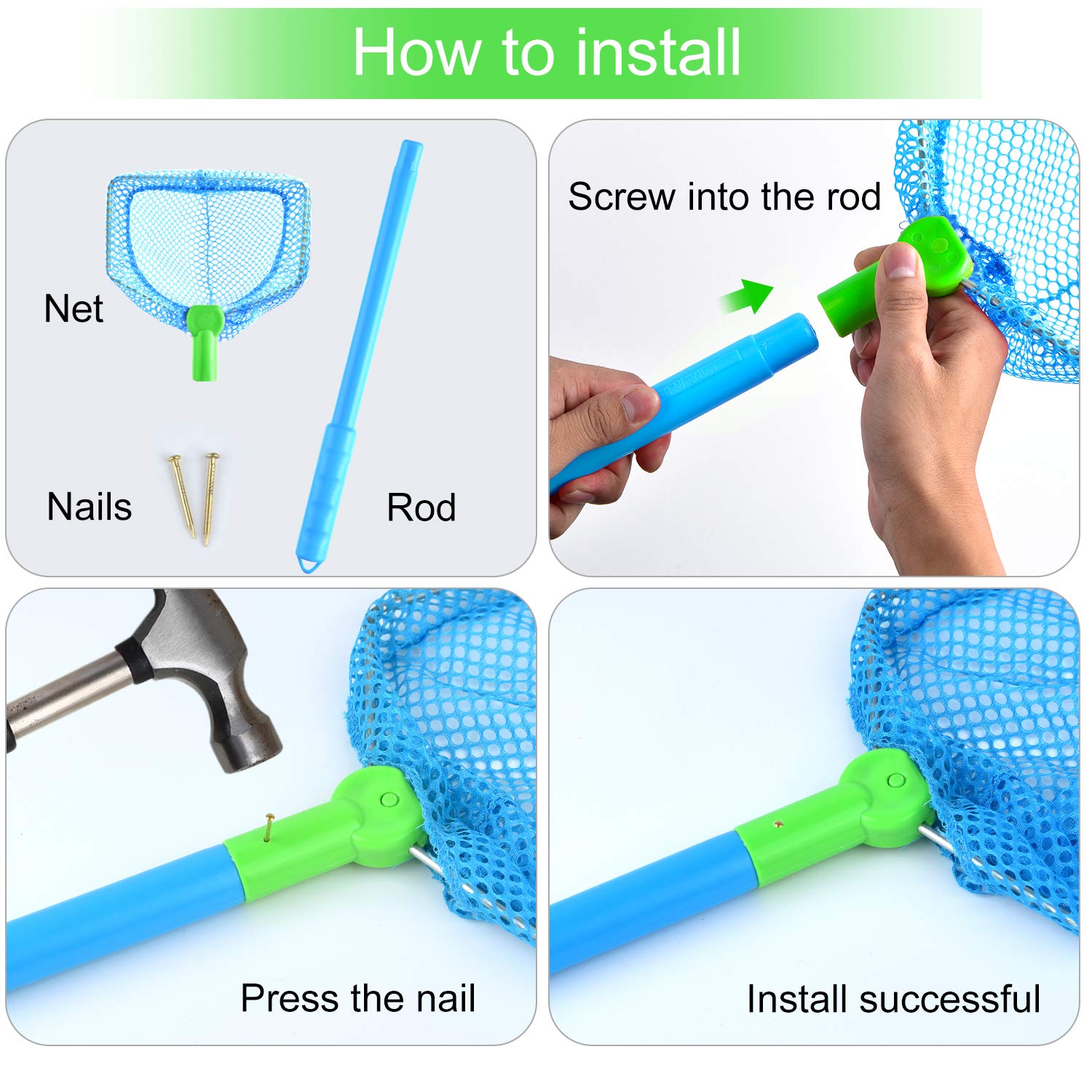 Coopay butterfly nets blue pair ideal for kids exploring small creatures by water