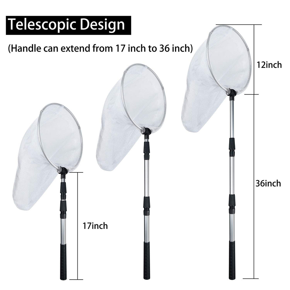 Telescopic handle extended to 36 inches