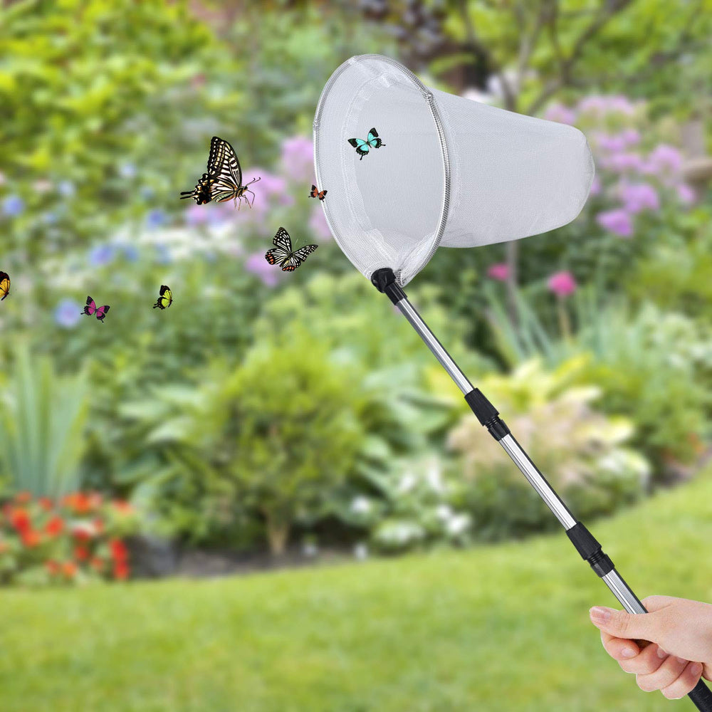 Telescopic handle extended to 36 inches on Coopay net
