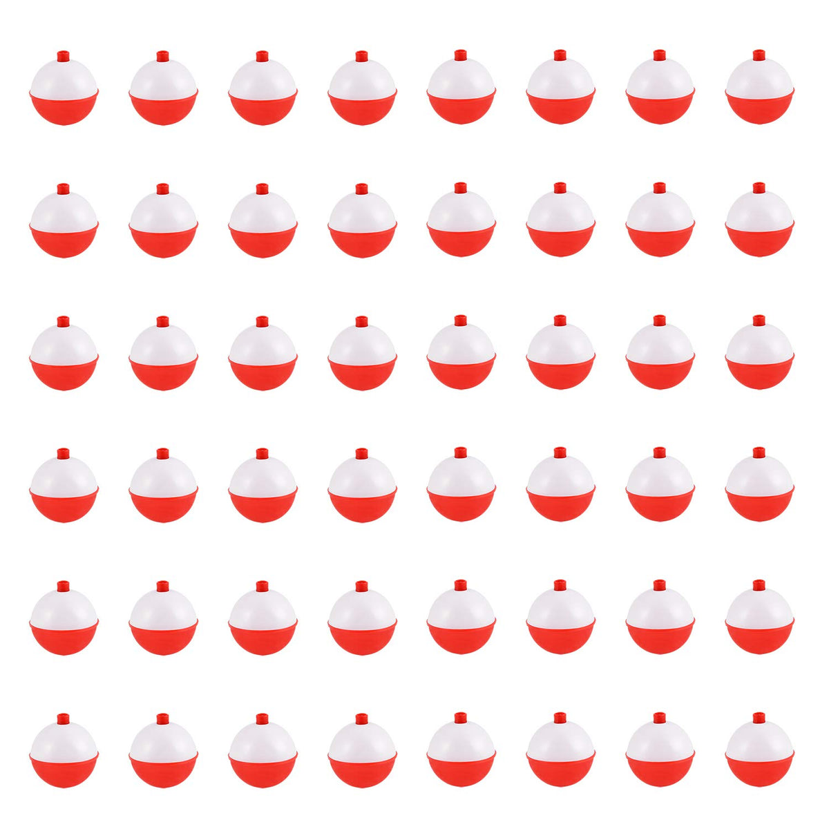 Coopay fishing bobbers 1 inch ABS float red and white