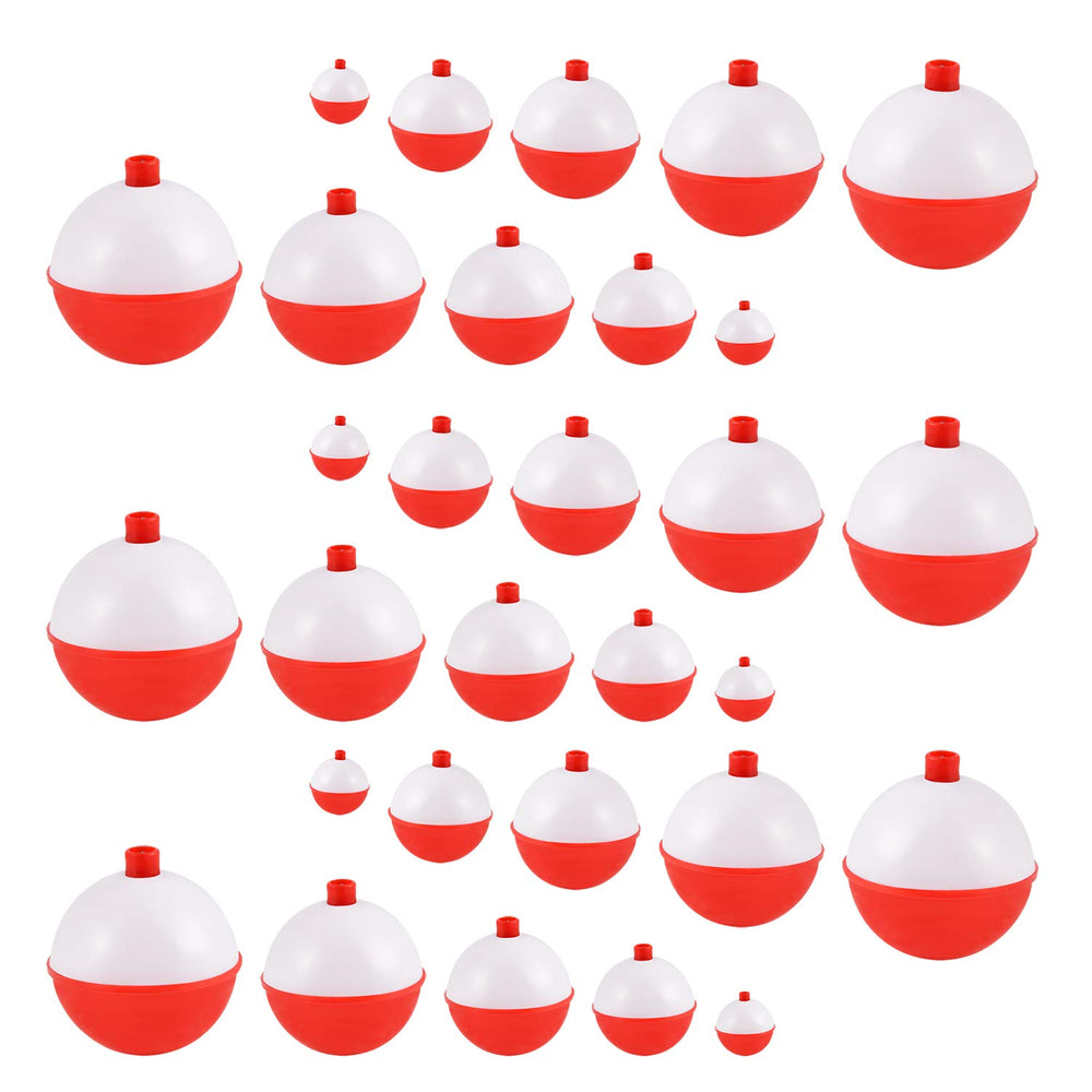 Coopay fishing bobbers set – red/white snap-on floats