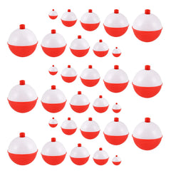 Coopay fishing bobbers set – red/white snap-on floats