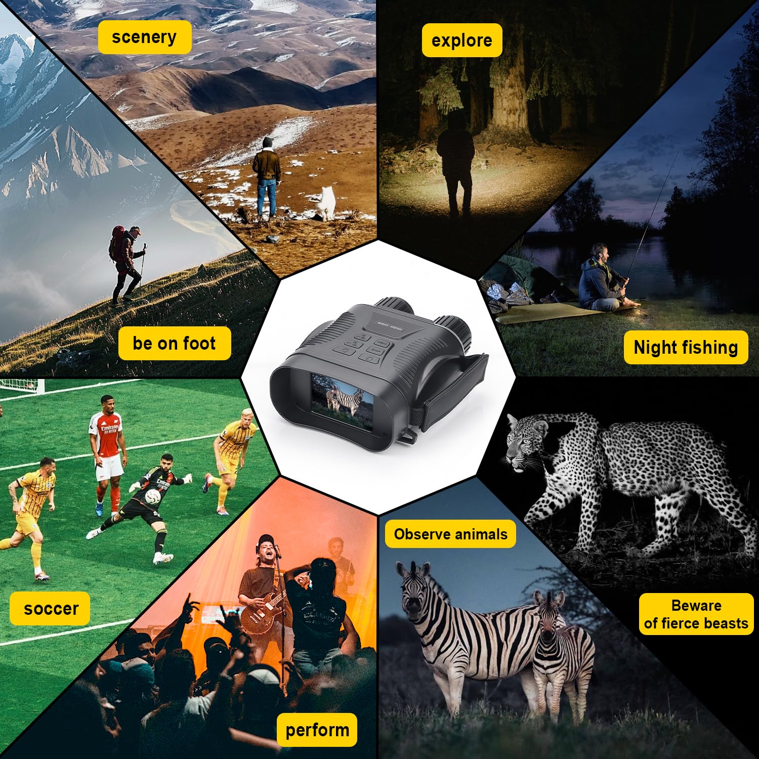 COOVIE 1/4-inch tripod compatibility enables hands-free operation