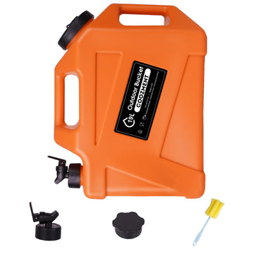 COOZMENT 5-gallon water container with spigot for convenient outdoor dispensing.