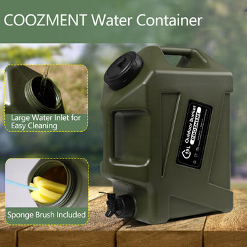 COOZMENT water container full setup ready for camping or emergencies