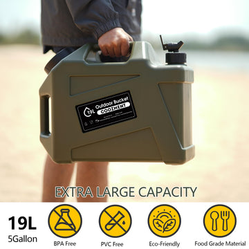 COOZMENT water container green tank ready for bulk outdoor storage