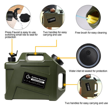 COOZMENT water container spigot for controlled dispensing during camping