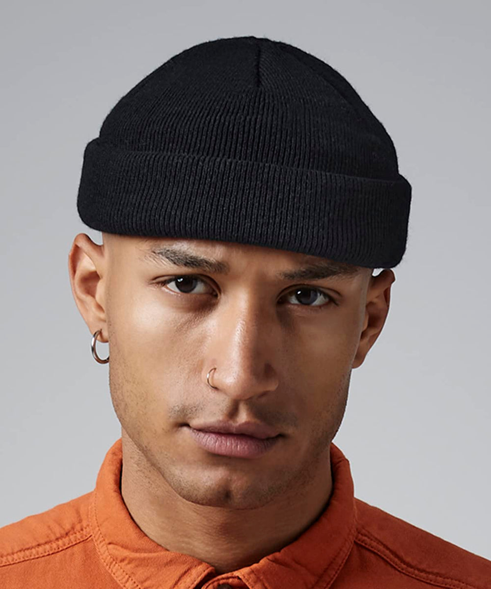 COOZO beanie in Oxford Navy, side view showcasing versatile streetwear style.
