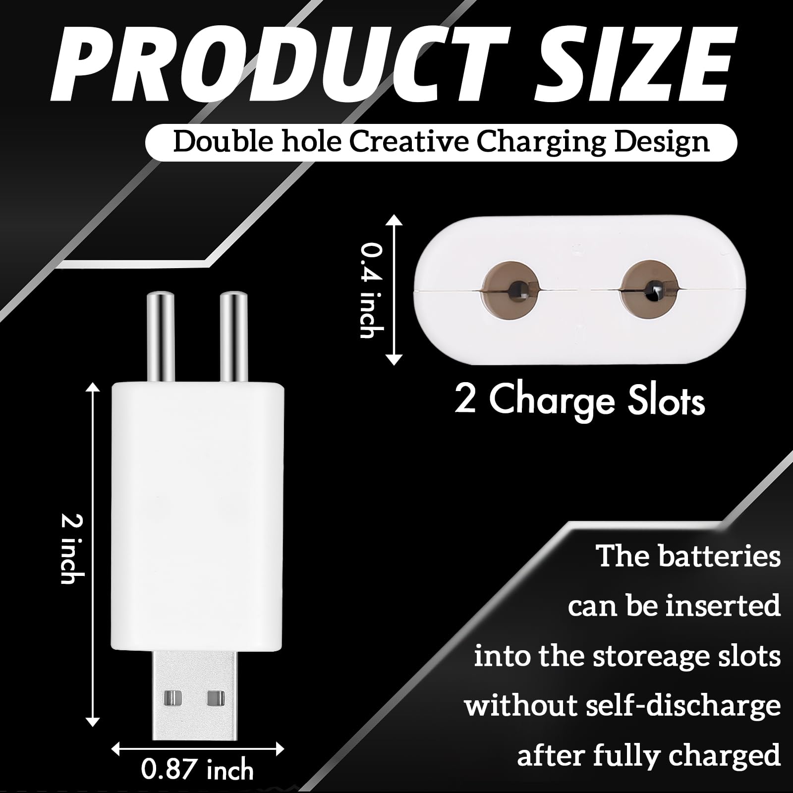 Copkim 2-hole battery charger for CR425 batteries
