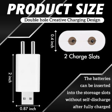 Copkim 2-hole battery charger for CR425 batteries