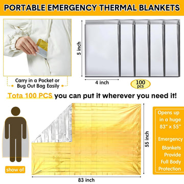 Copkim emergency blankets silver and gold variants highlighting dual color foil for versatility