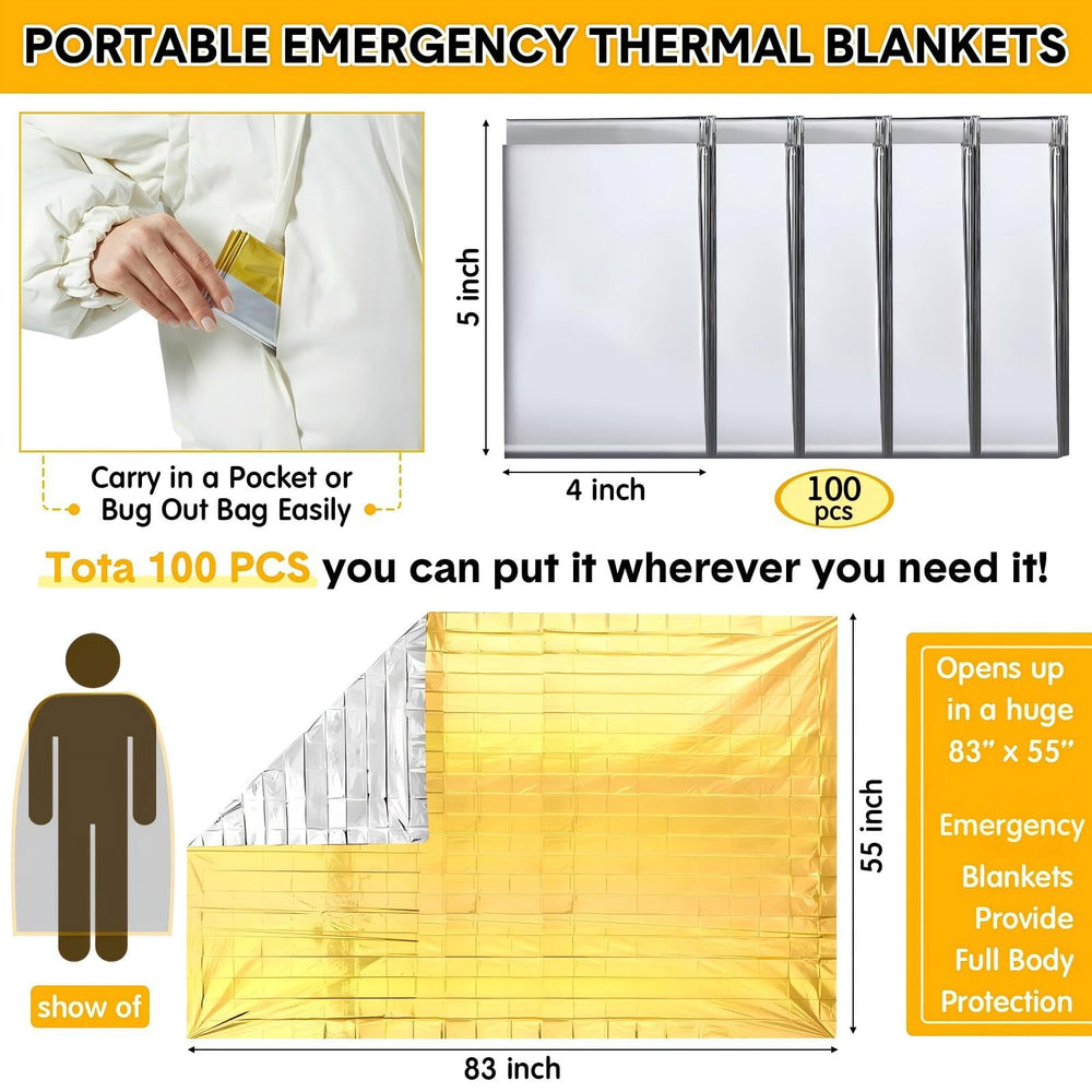 Copkim emergency blankets silver and gold variants highlighting dual color foil for versatility