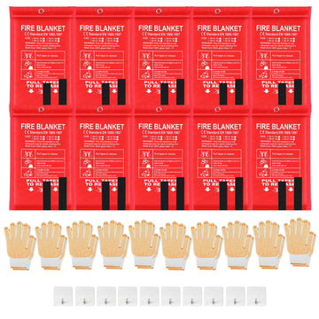 Copkim emergency fire blanket 10-pack ready for quick access during small kitchen fires