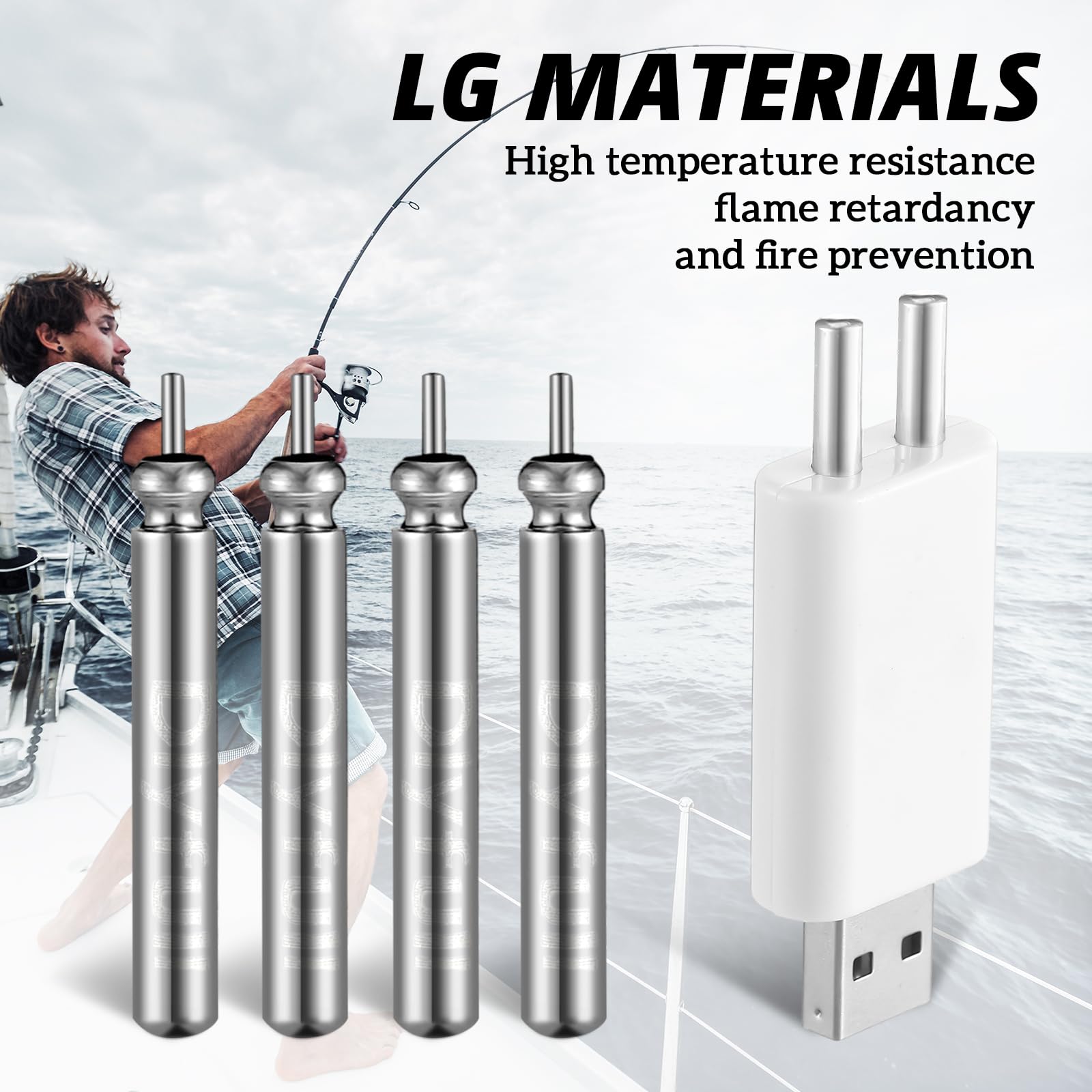 Night fishing setup featuring Copkim battery pack