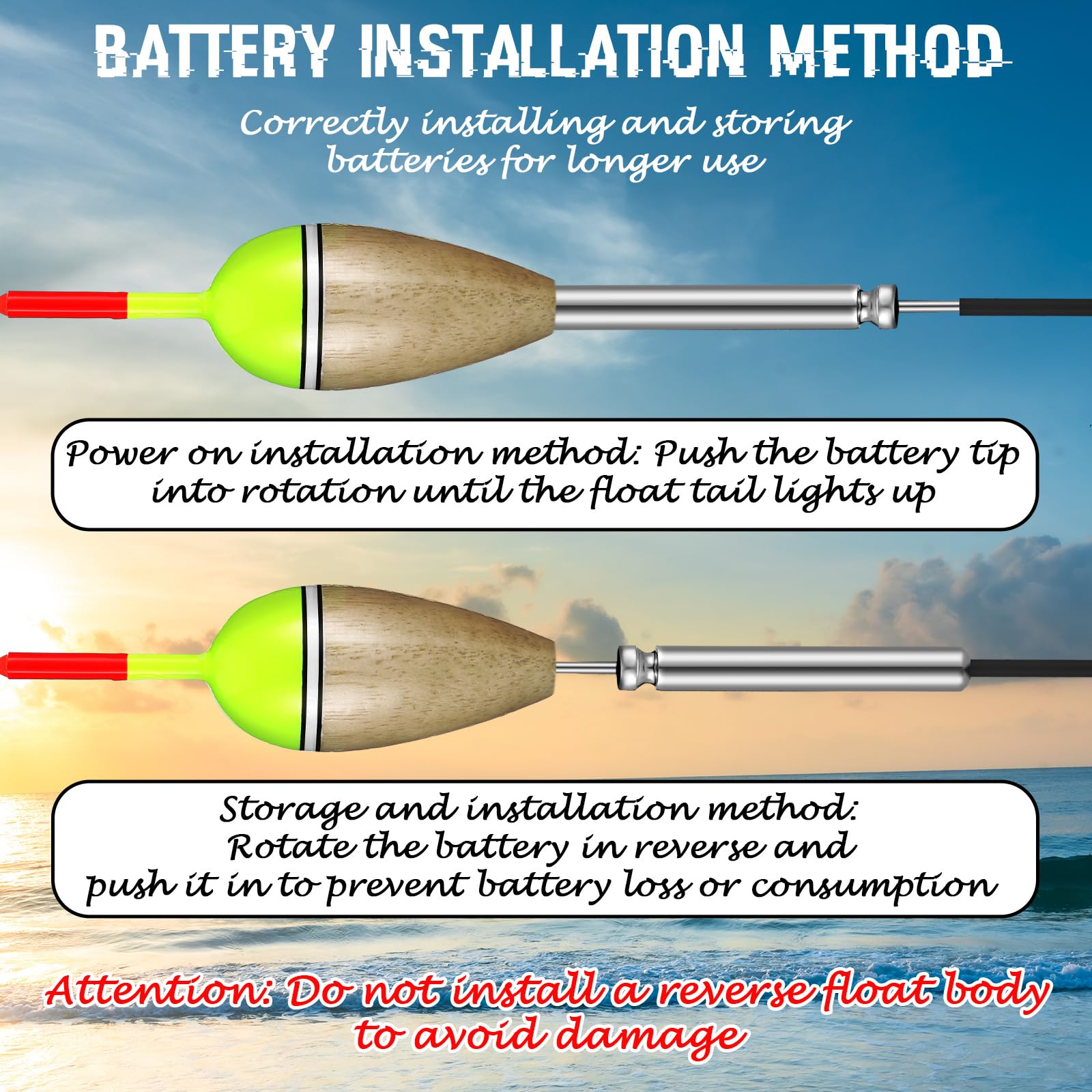 Portable night fishing setup with Copkim batteries