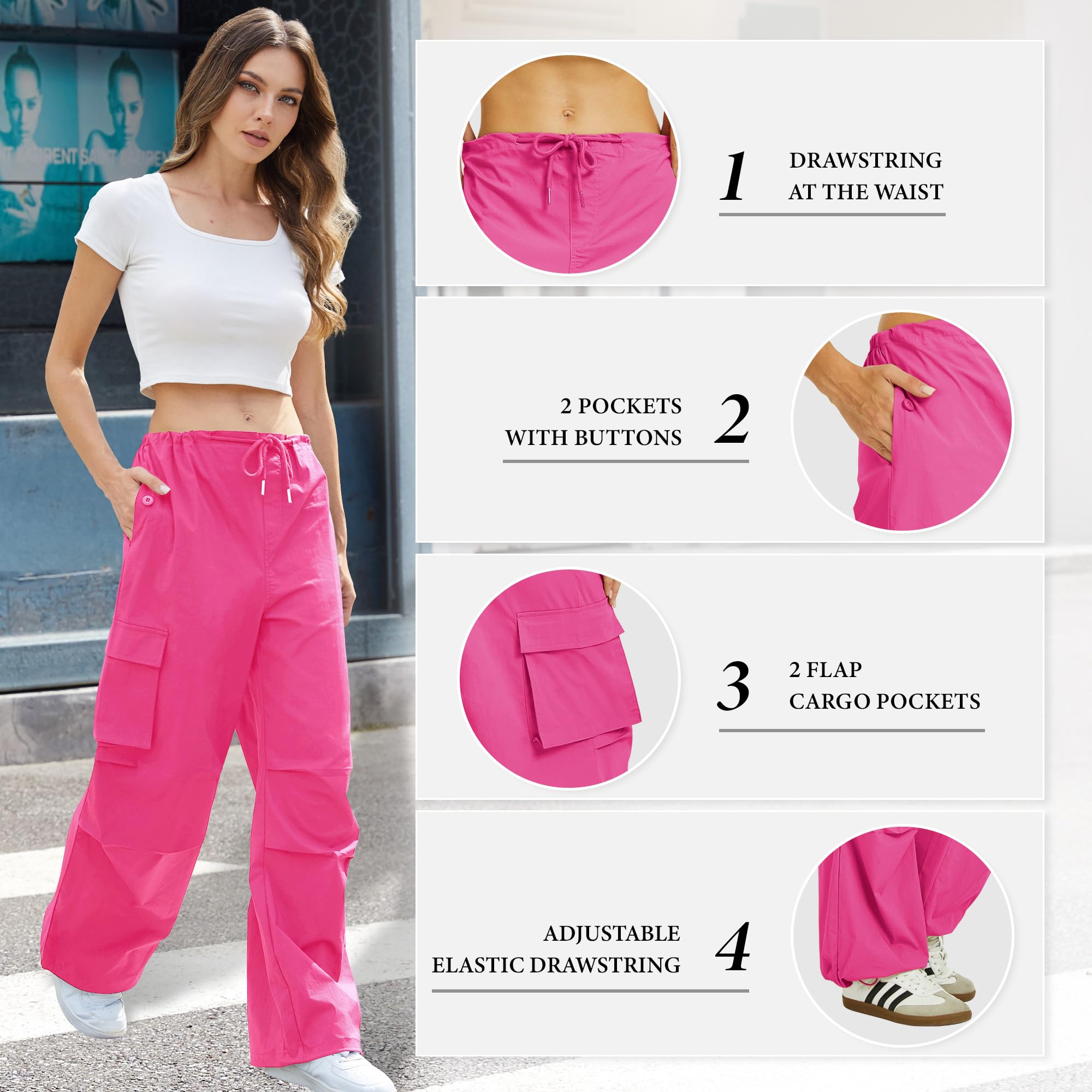 COPYLEAF hot pink pants outfit idea pairing with crop tops.