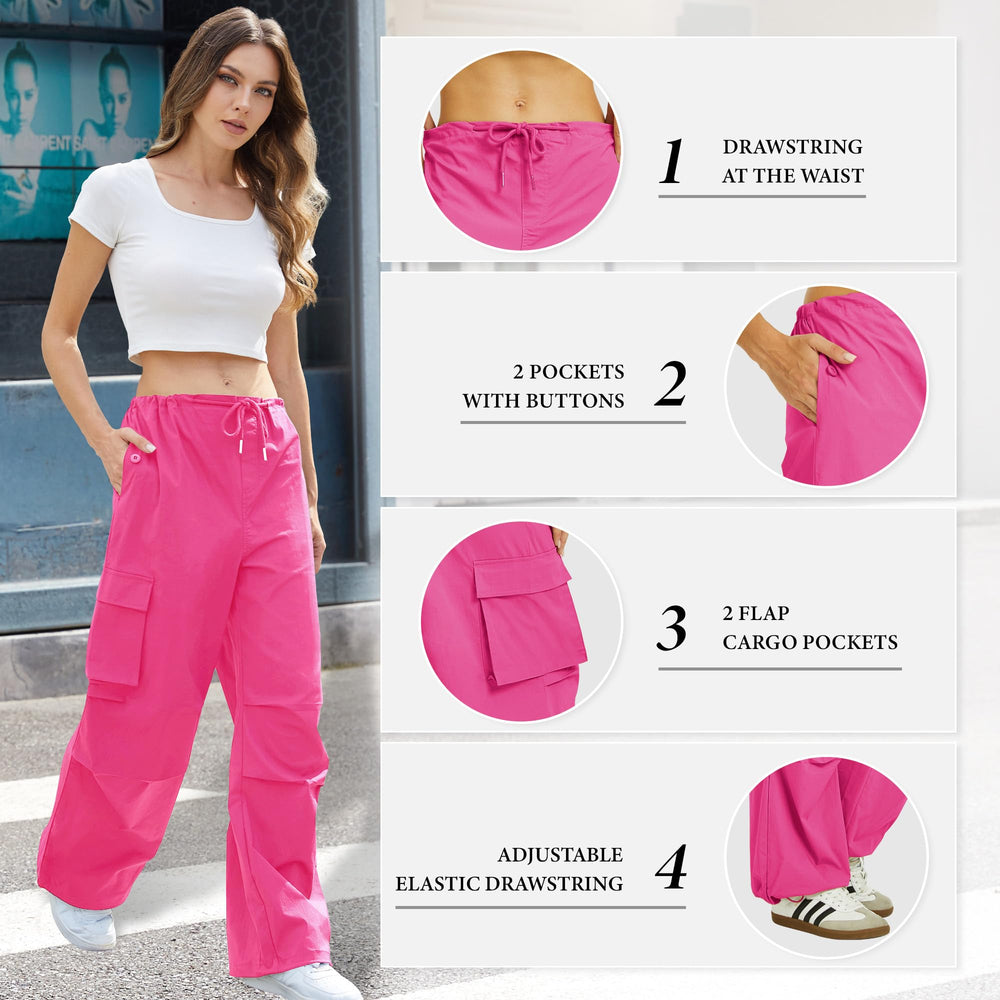 COPYLEAF street-style pink cargo pants ideal for trendy outfits