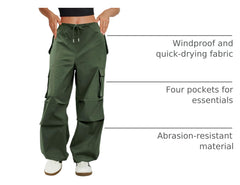 COPYLEAF cargo pants olive hem drawstring lets you personalize silhouette