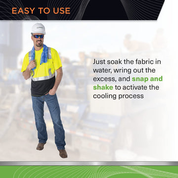 Towel stored in its polypropylene tube for portable cooling.
