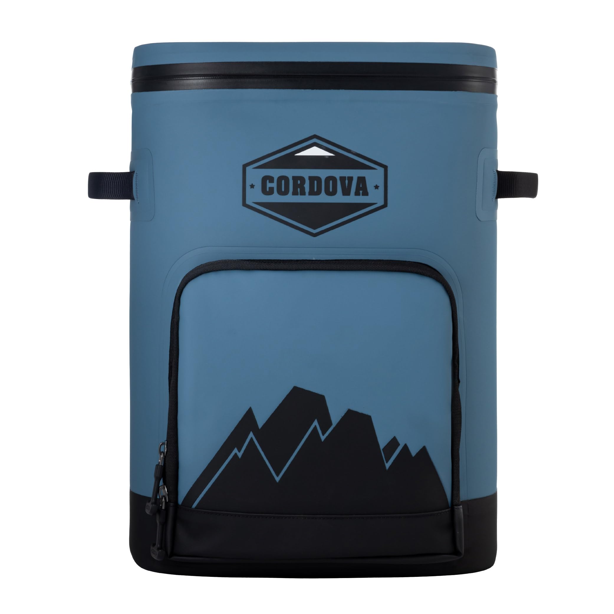 Cordova Outdoors Backcountry Class soft cooler with lid closed, keeping beverages secure.