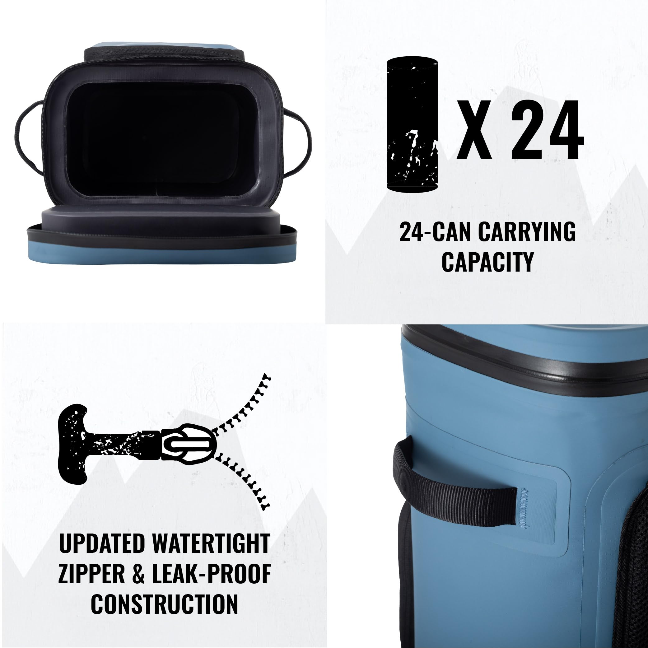 Cordova Outdoors Backcountry Class soft cooler foam insulation keeps items cold.