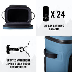 Cordova Outdoors Backcountry Class soft cooler foam insulation keeps items cold.