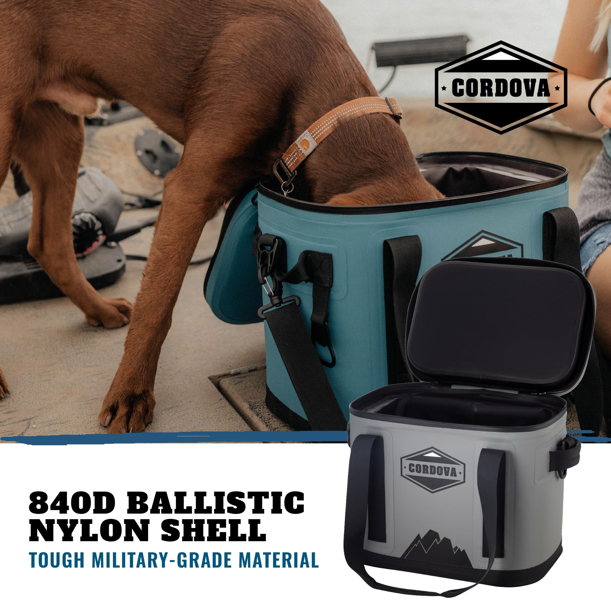 Cordova Outdoors Backcountry Daypack built with durable ballistic nylon for rugged wear.