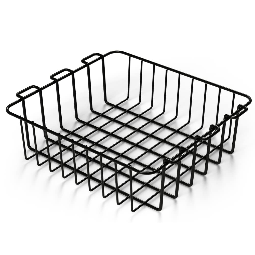 Cordova Outdoors Basecamp Class Wire Basket top view highlights sturdy black steel for rugged outdoor storage