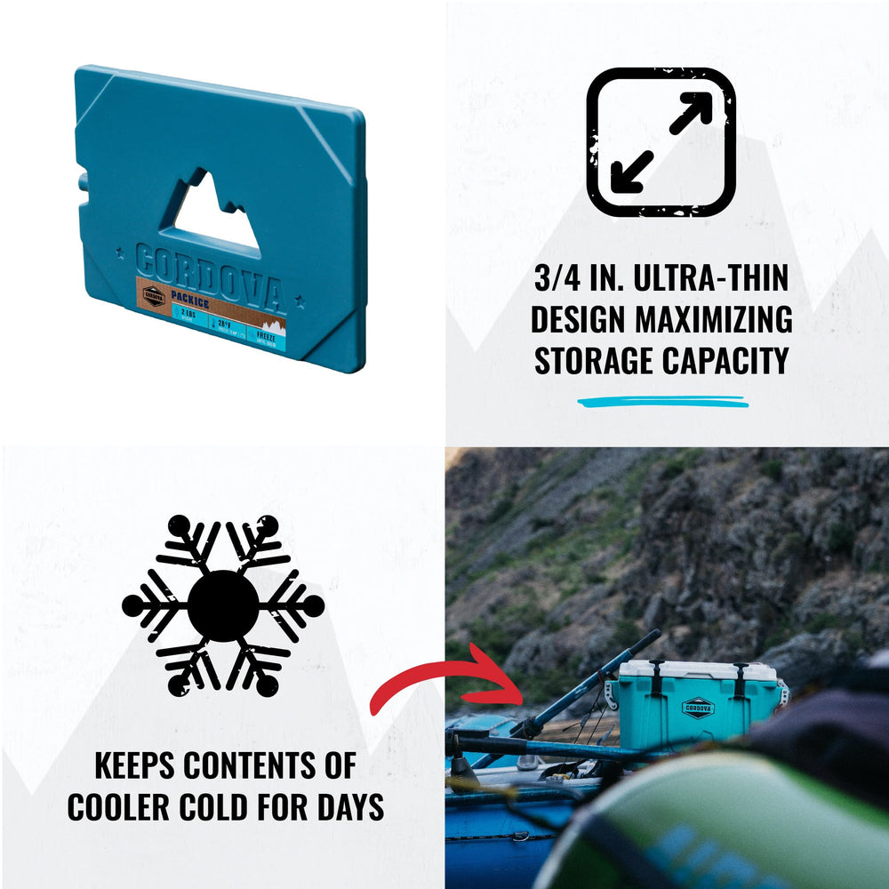 Cordova Outdoors Packice Yonder 2 lb in cooler demonstrates versatile cooling for picnics and road trips
