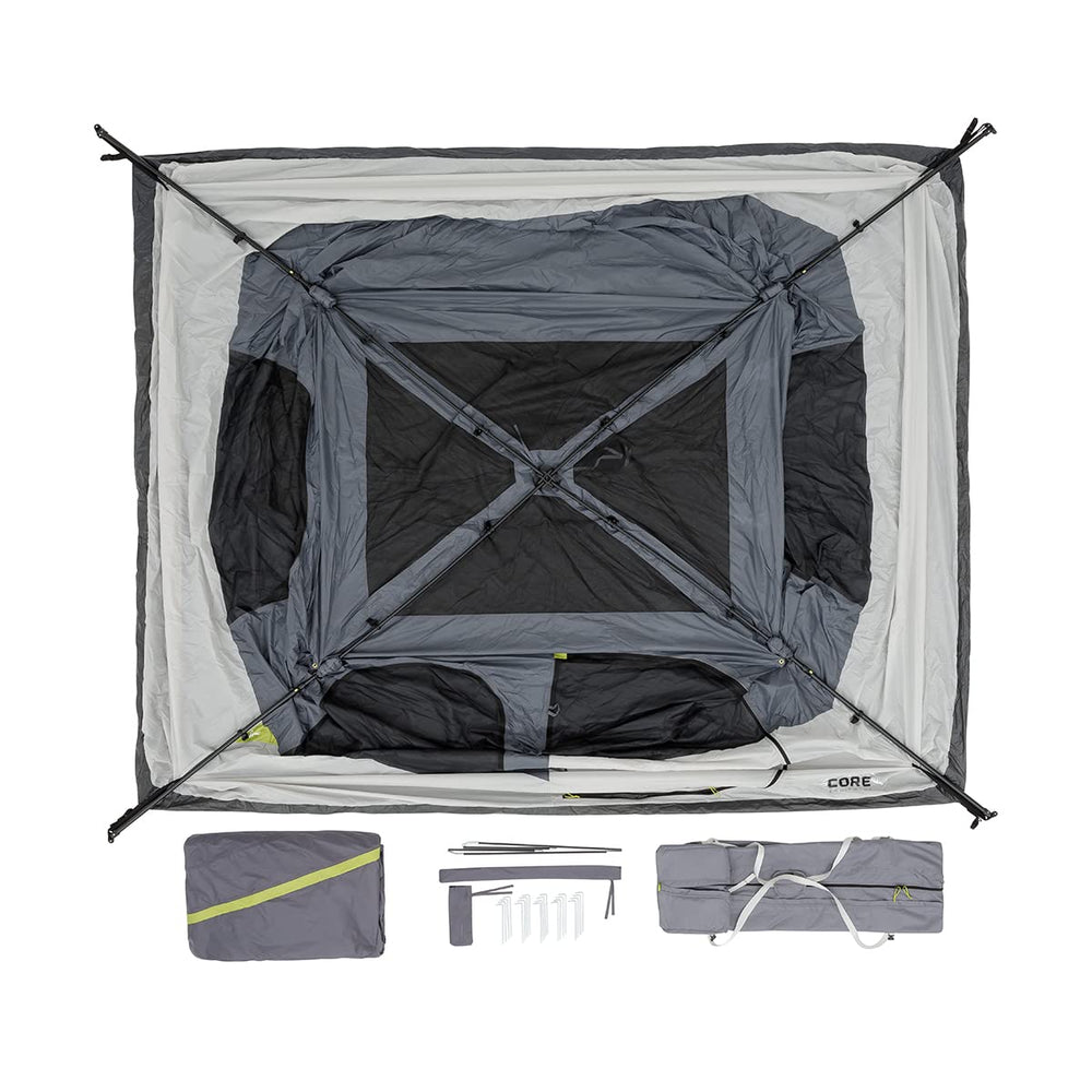 CORE 6-person instant cabin tent center-height 72-inch highlights tall interior space.