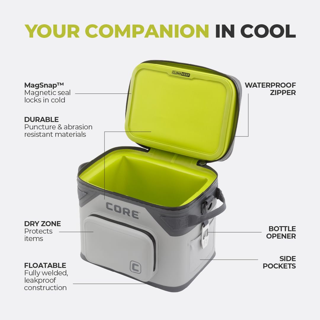 CORE front-pocket-closeup displays waterproof pocket for dry essentials.