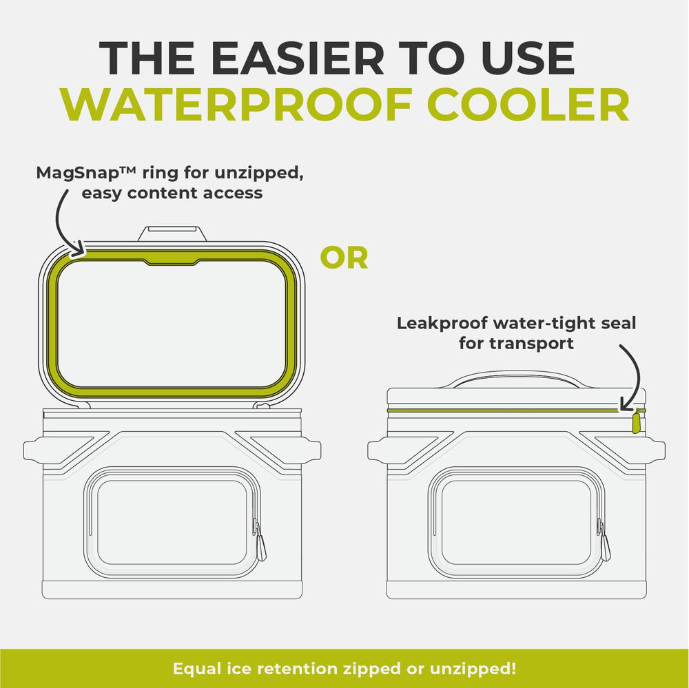 CORE soft cooler with HyperCold insulation preserves cold drinks on day trips.