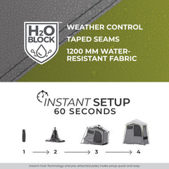 CORE shower tent changing room illustrates private dressing during outdoor trips.