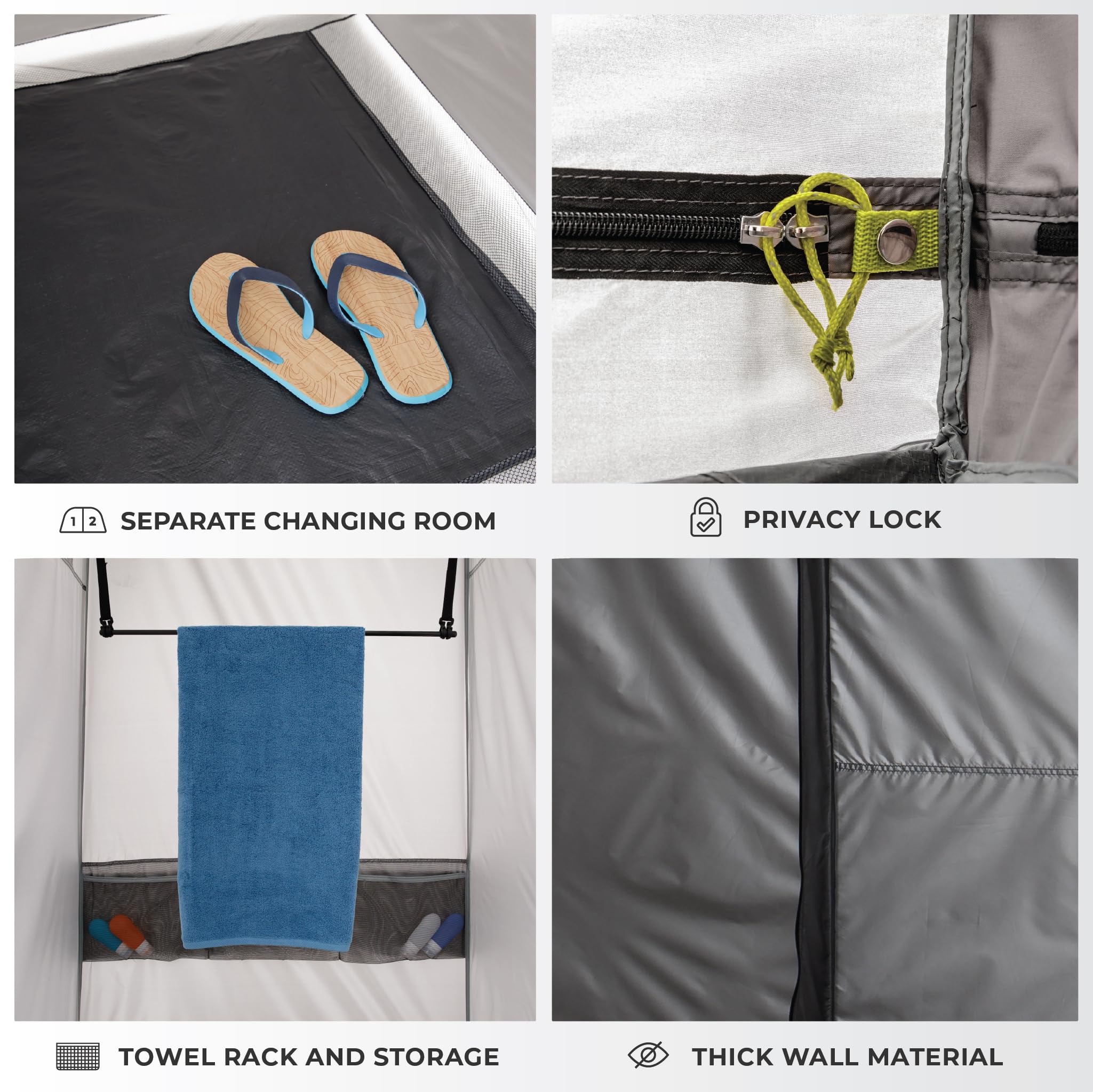 CORE privacy fabric demonstrates visibility-blocking material for discreet outdoor use.