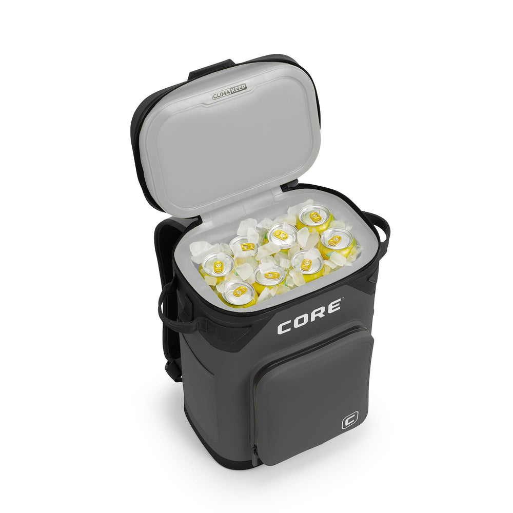 CORE magnetsnap-seal closed lid keeps contents secure for quick, spill-free transport.