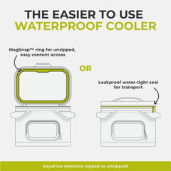 CORE magsnap 12-can soft cooler lid open for quick access to beverages