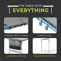 CORE Outdoor Camp Table built-in bottle opener and two cup holders