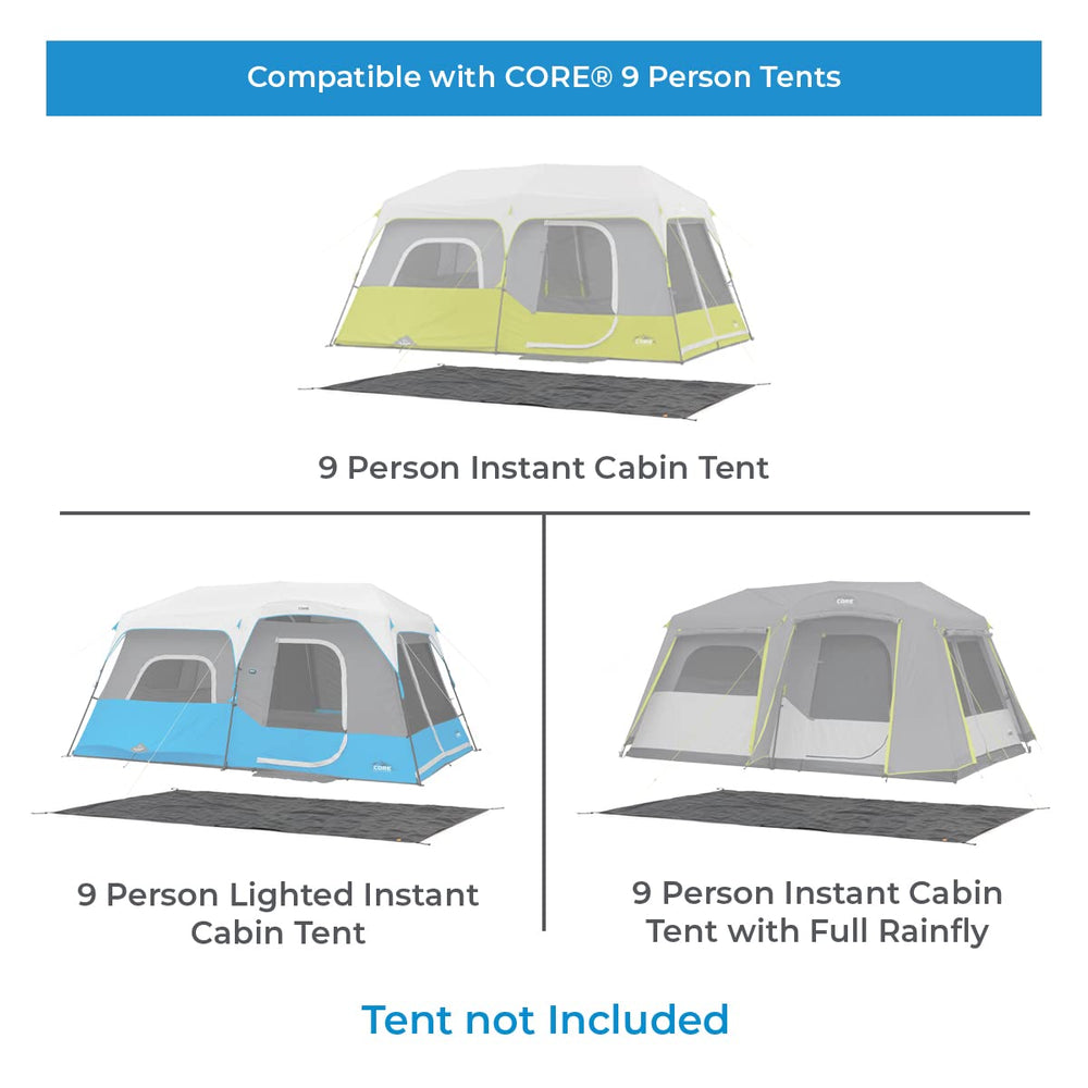 CORE footprint with elastic loops facilitates quick staking around the tent